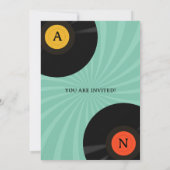 レトロビニル結婚式招待状 招待状 (裏面)