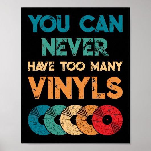レトロビニルLPレコードヴィンテージを持つことができない ポスター (正面)