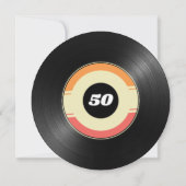 レトロビニールバースデーパーティレコード招待状 (裏面)