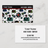 レトロビニールレコードアルバムミュージックプロフェッショナル 名刺 (正面/裏面)