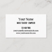レトロビニールレコードアルバムミュージックプロフェッショナル 名刺 (裏面)