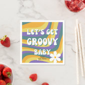 レトロビニールレコードファンキーロックス80sヒッペベビーガール スタンダードカクテルナプキン (インサイチュ)