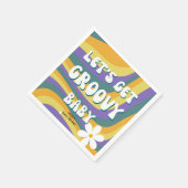 レトロビニールレコードファンキーロックス80sヒッペベビーガール スタンダードカクテルナプキン (角)