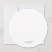 レトロビニールレコードワインレッドブライダルシャワー 招待状 (裏面)