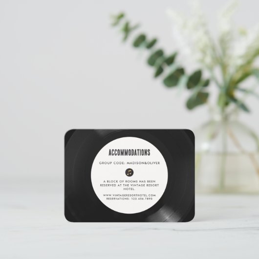 レトロビニールレコード結婚ズホテルアコモデーション エンクロージャーカード (スタンド正面)