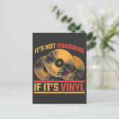 レトロビニールレコード音楽エレクトロターンテーブルDJ ポストカード (スタンド正面)