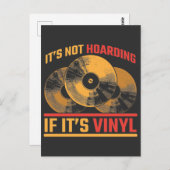 レトロビニールレコード音楽エレクトロターンテーブルDJ ポストカード (正面/裏面)