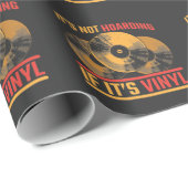 レトロビニールレコード音楽エレクトロターンテーブルDJ ラッピングペーパー (ロールコーナー)