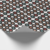 レトロビニールレコード60年代ミュージカル誕生日 ラッピングペーパー (角)