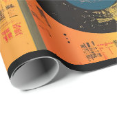 レトロビニールレコード60s 70s ラッピングペーパー (ロールコーナー)