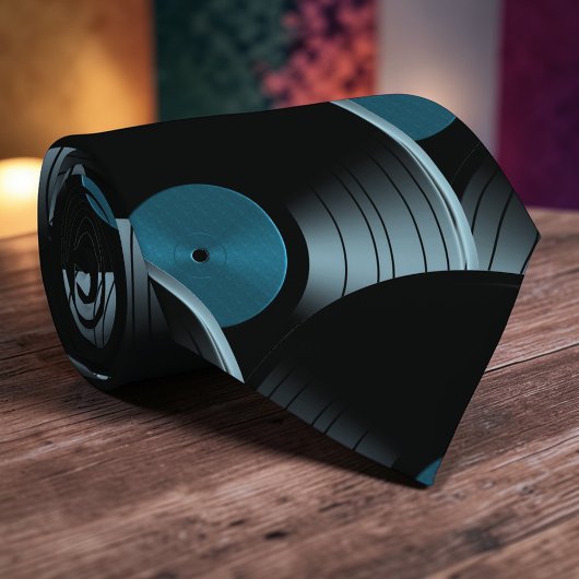 レトロビニールレコード ポップカルチャー ネクタイ ネクタイ タイ