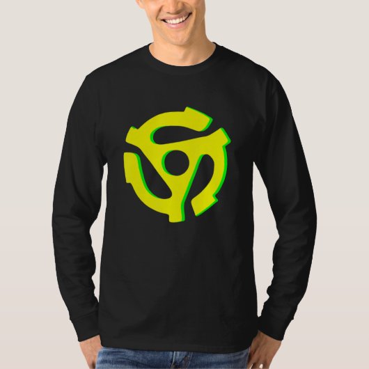 レトロビニールレコード 45回転 インナー Tシャツ (正面)