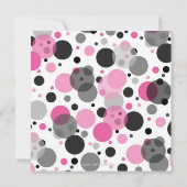 レトロビニールレコードlシックモダンガールベビーシャワー 招待状 (裏面)