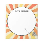 レトロビニール学校先生鑑賞贈 ノートパッド (正面)