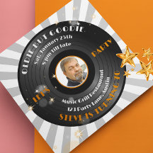 レトロビニール男性の誕生日パーティー