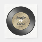 レトロビニール結婚レコード スタンダードランチョンナプキン (正面)