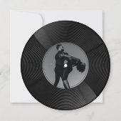 レトロビニール音楽レコード ウェディング セーブ・ザ・デート 招待状 (裏面)