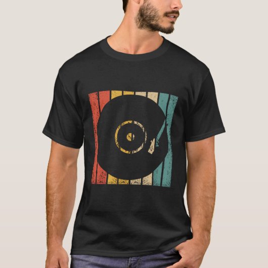 レトロビニールLpレコード – ヴィンテージヴィニル Tシャツ (正面)