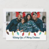 レトロビビークリスマスフォトフラットホリデーカード シーズンカード (正面)