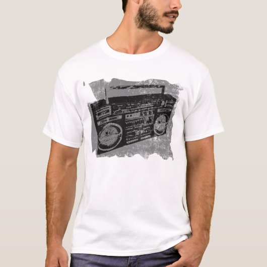 レトロビブス 80年代 90年代 ブームボックス Tシャツ (正面)
