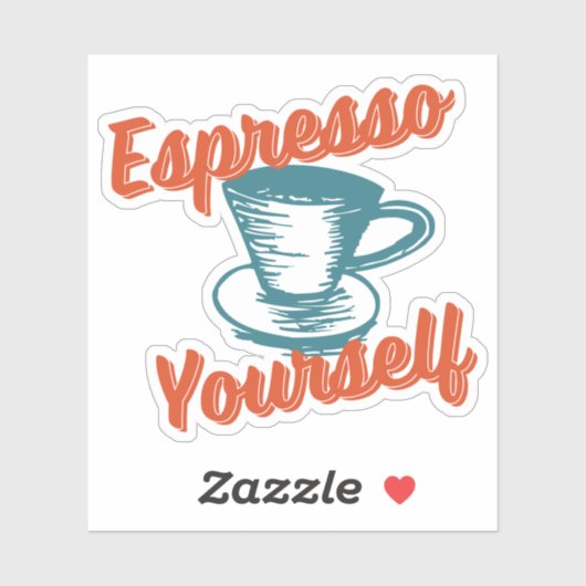 レトロビベエスプレッソカスタムコーヒーラテ シール (シート)