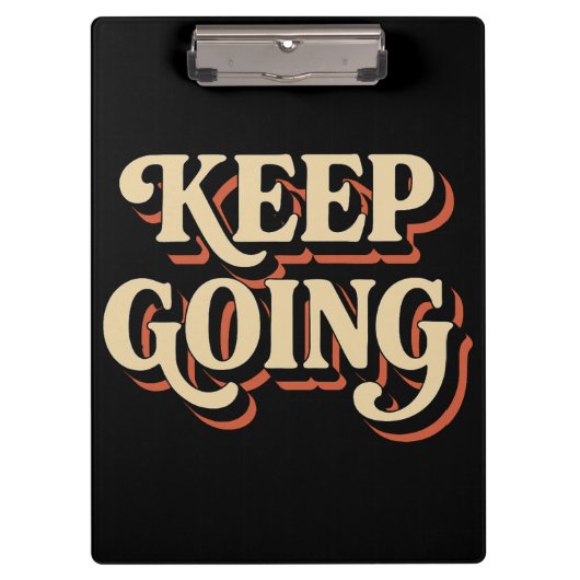 レトロビベス – ヴィンテージタイポグラフィアート クリップボード (正面)