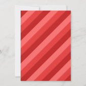 レトロビベス（赤）写真卒業発表 招待状 (裏面)