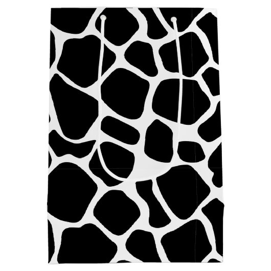 レトロビベ素朴ー牛隠しアニマルプリントパターン ミディアムペーパーバッグ (裏面)