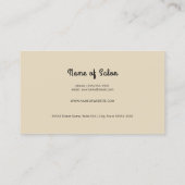 レトロビューティシャン女性シャンプー長い黒い髪 名刺 (裏面)