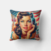 レトロビューティフルアメリカンガール クッション (裏面)