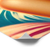 レトロビューティフルアメリカンガール ポスター (角)