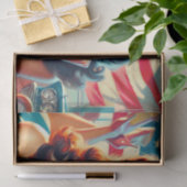 レトロビューティフルアメリカンガール 薄葉紙 (ギフト)