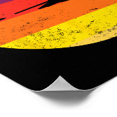 レトロビリヤードSilhouette Pool Table Snooker Pyra ポスター (角)