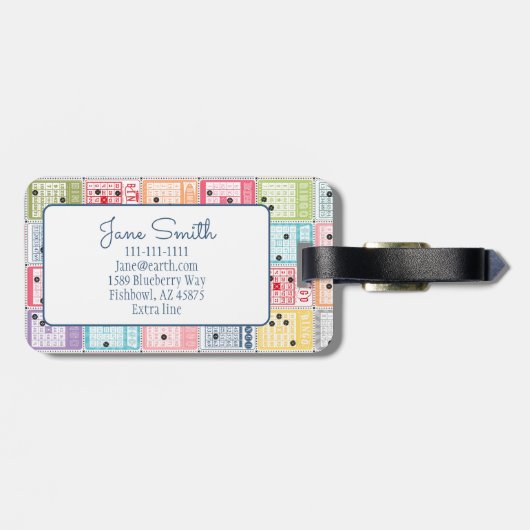 レトロビンゴ ラゲッジタグ (裏面横)