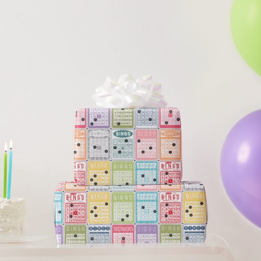 レトロビンゴ ラッピングペーパー (パーティーギフト)