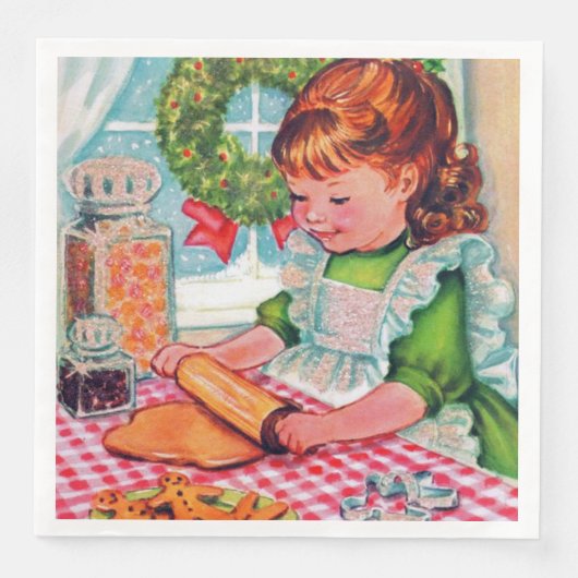 レトロビンテージクリスマスガールベーキングパーティー (正面)