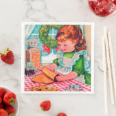 レトロビンテージクリスマスガールベーキングパーティー (インサイチュ)