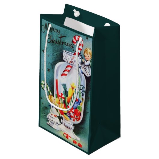 レトロビンテージクリスマスキャンディエンゼルス スモールペーパーバッグ (正面アングル)