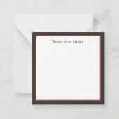 レトロビンテージクリスマスサンタにテキストを追加 ノートカード (裏面)