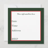 レトロビンテージクリスマスサンタチャイルドパーティー 招待状 (裏面)