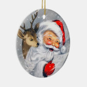 レトロビンテージクリスマスサンタトインデアオーナメント セラミックオーナメント (右)