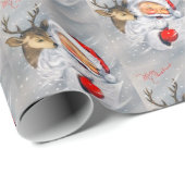 レトロビンテージクリスマスサンタトインデアパーティーラップ ラッピングペーパー (ロールコーナー)