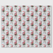 レトロビンテージクリスマスサンタトインデアパーティー ラッピングペーパー (フラット)