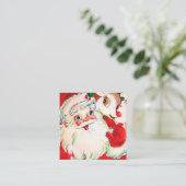 レトロビンテージクリスマスサンタトナイダーホリデー スクエア名刺 (スタンド正面)