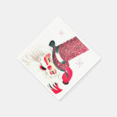 レトロビンテージクリスマスサンタホリデーナプキンス スタンダードカクテルナプキン (角)