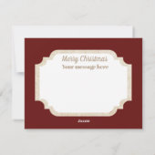 レトロビンテージクリスマスショッピング追加メッセージカード シーズンカード (裏面)