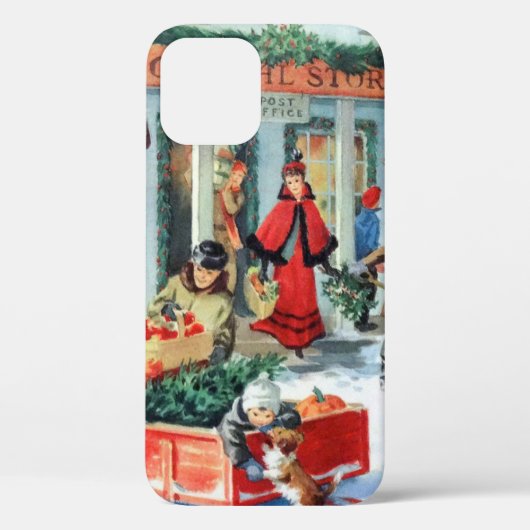 レトロビンテージクリスマスショッピング Case-Mate iPhoneケース (裏面)