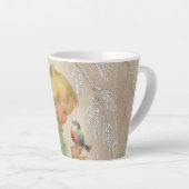 レトロビンテージクリスマスチャイルドホリデー カフェラテマグ (右アングル)