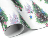 レトロビンテージクリスマスツリーパーティーラップ ラッピングペーパー (ロールコーナー)