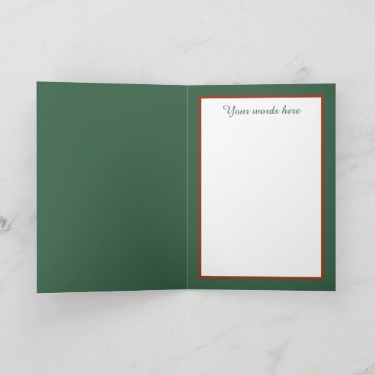 レトロビンテージクリスマスディアホリデーグリーティングカード シーズンカード (内部)